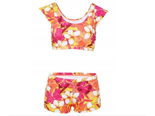 B.P.C bikini bustier w kwiaty z szortami 38