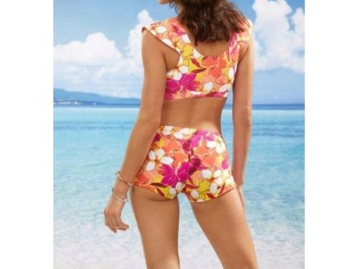 B.P.C bikini bustier w kwiaty z szortami 38
