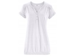 B.P.C t-shirt biały z guzikami 36/38.