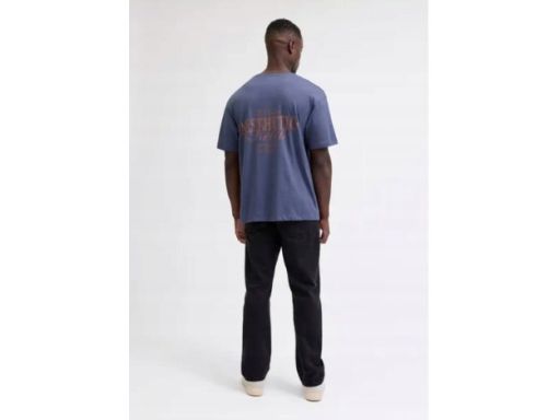 JJ REBEL t-shirt męski indigo z nadrukiem M.