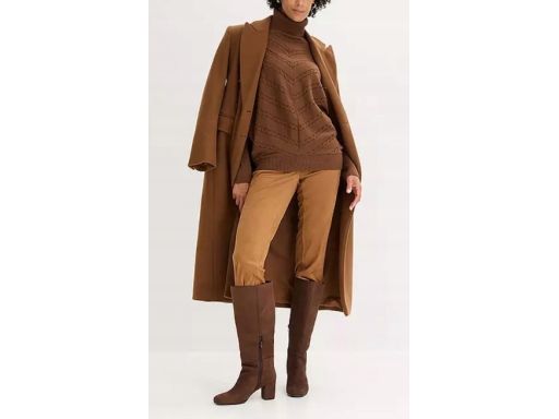 B.P.C brązowy sweter z golfem typu
