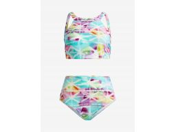 B.P.C wielokolorowe bikini bustier z figami wysoki stan r.38