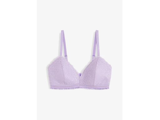 B.P.C biustonosz usztywniany bez fiszbin koronkowy fioletowy r.95C