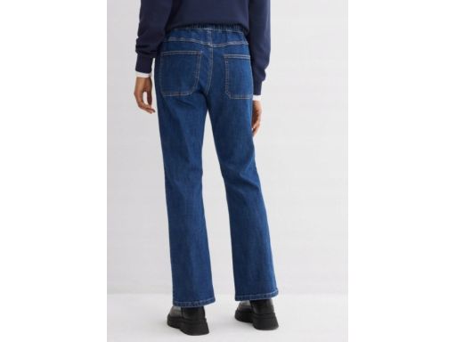 B.P.C spodnie bootcut ciemny jeans z gumką w pasie 42.
