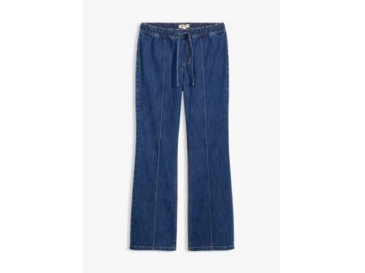 B.P.C spodnie bootcut ciemny jeans z gumką w pasie 42.