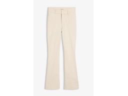 B.P.C spodnie bootcut beżowe w optyce lnu z wysokim stanem 42.