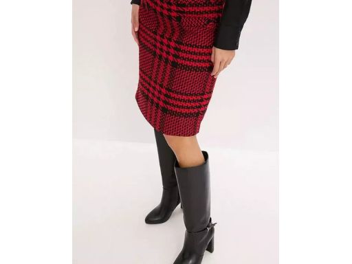 B.P.C spódniczka czerwono-czarna w kratę 46.