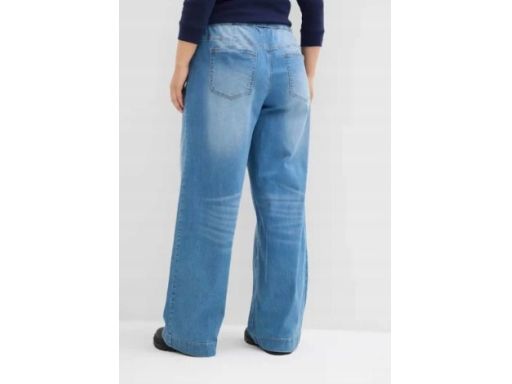B.P.C jeansy damskie z szerokimi nogawkami gumka w pasie 48.