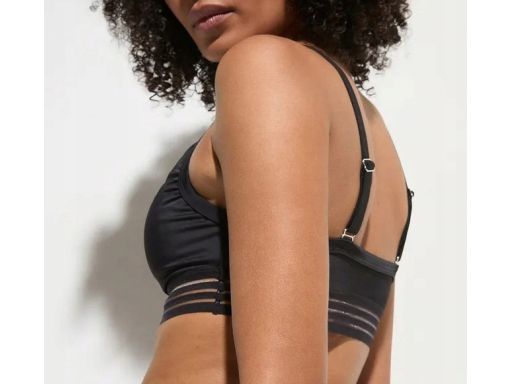B.P.C czarne bikini bustier figi wysoki stan ^40