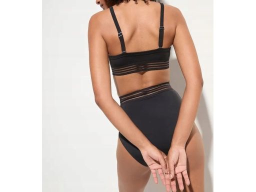 B.P.C czarne bikini bustier figi wysoki stan ^40