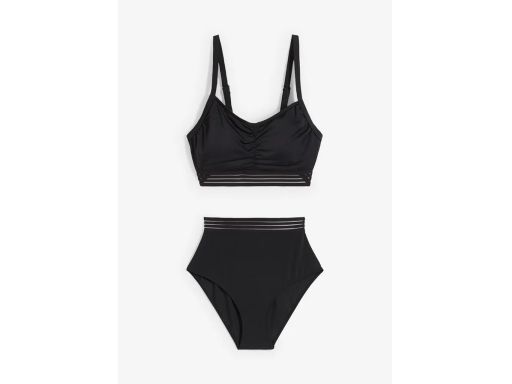 B.P.C czarne bikini bustier figi wysoki stan ^40