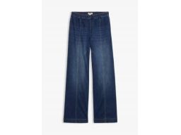B.P.C ciemne jeansy damskie z szerokimi nogawkami gumka w pasie 50.