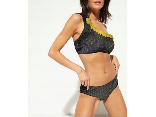 B.P.C bikini bandeau czarno-złote Premium r.42