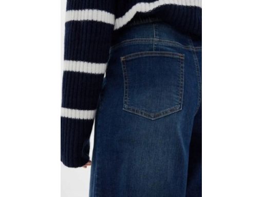 B.P.C ciemne jeansy damskie z szerokimi nogawkami gumka w pasie 48.