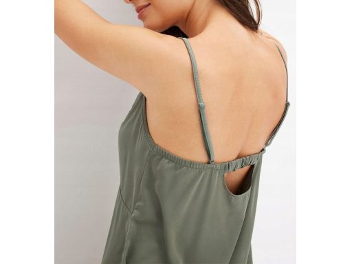 B.P.C koszula nocna z koronką satynowa khaki 40/42.