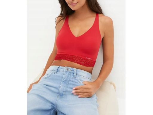 B.P.C. biustonosz bralette Feel Comfort czerwony z koronką ^44/46