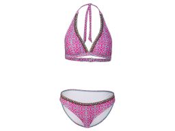 Bikini bordowe we wzorki r.40(80)