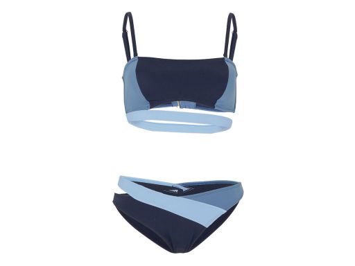 B.P.C bikini granatowo niebieskie bandeau z figami r.40