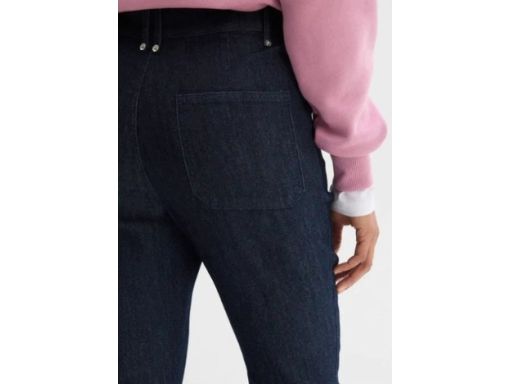 B.P.C spodnie bootcut ciemny granat z wysokim stanem 44.