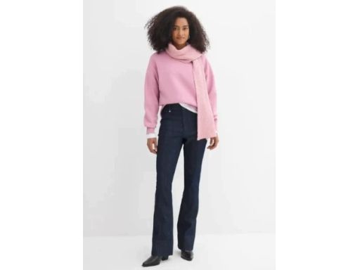 B.P.C spodnie bootcut ciemny granat z wysokim stanem 44.