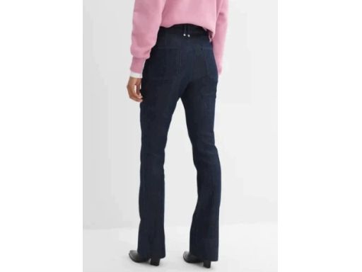 B.P.C spodnie bootcut ciemny granat z wysokim stanem 44.