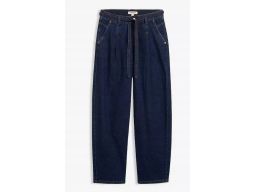 B.P.C spodnie barrel ciemny jeans damskie z wiÄ…zanym paskiem 50.