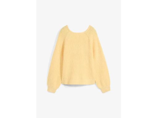B.P.C sweter żółty z uroczymi kokardkami na plecach r.40/42