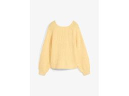 B.P.C sweter żółty z uroczymi kokardkami na plecach r.40/42