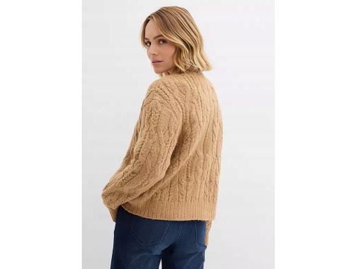 B.P.C sweter rozpinany camelowy gruby r.44/46