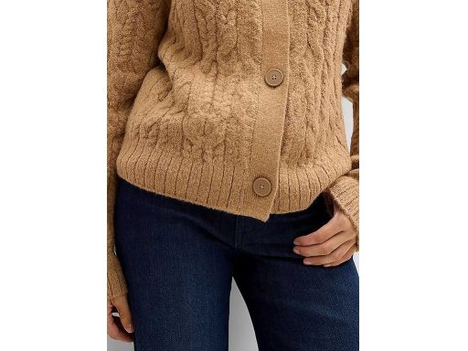 B.P.C sweter rozpinany camelowy gruby r.44/46