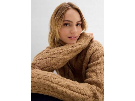 B.P.C sweter rozpinany camelowy gruby r.44/46