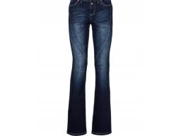 B.P.C spodnie bootcut ciemny jeans z przeszyciami 44.