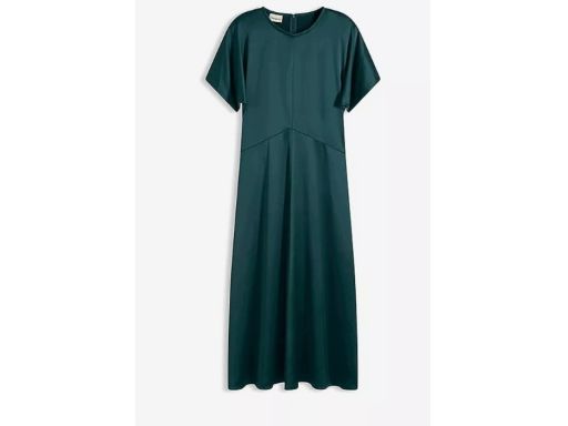B.P.C zielona sukienka satynowa midi r.48
