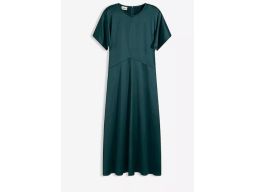 B.P.C zielona sukienka satynowa midi r.48