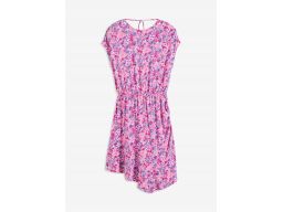 B.P.C sukienka shirtowa z asymtryczną linią dołu w kwiatuszki ^40/42