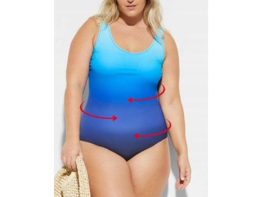 B.P.C kostium jednoczęściowy ombre niebieski silnie modelujący r.40