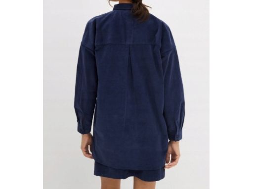 B.P.C sztruksowa koszula granatowa prosta oversize 46.