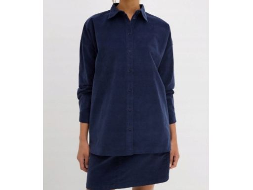 B.P.C sztruksowa koszula granatowa prosta oversize 46.