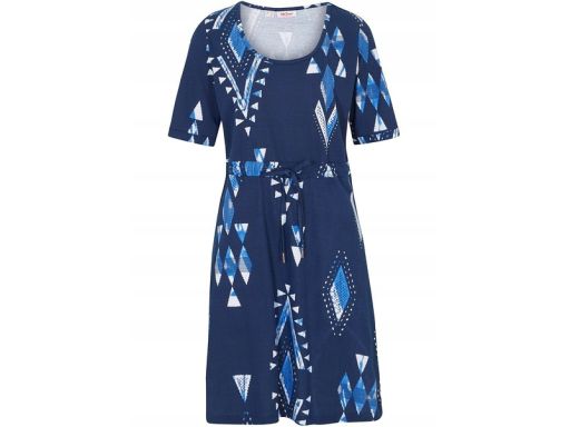 B.P.C granatowa sukienka shirtowa z nadrukiem ^48/50