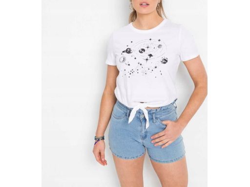 B.P.C t-shirt biały z wiązaniem 40/42.