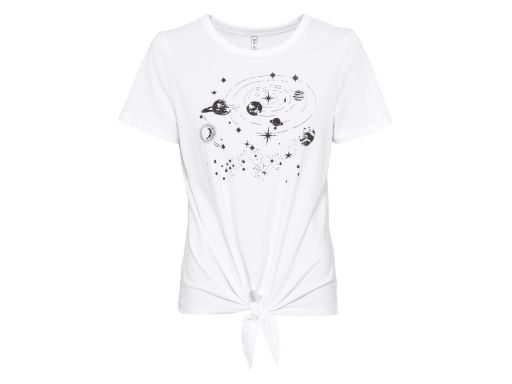 B.P.C t-shirt biały z wiązaniem 40/42.