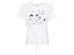 B.P.C t-shirt biały z wiązaniem 40/42.