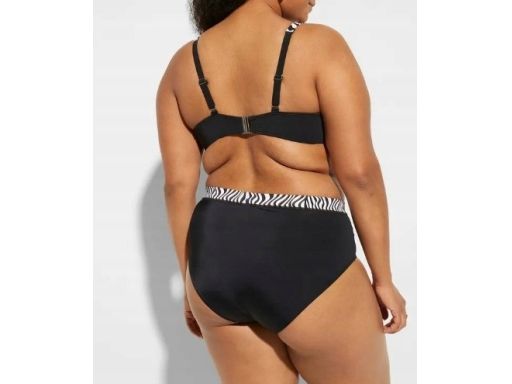 B.P.C bikini minimizer czarny wzór zebry z figami r.46 (90D)