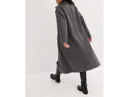 B.P.C płaszcz dwurzędowy prosty szary oversize damski 42.