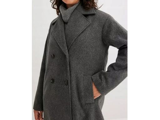 B.P.C płaszcz dwurzędowy prosty szary oversize damski 38.