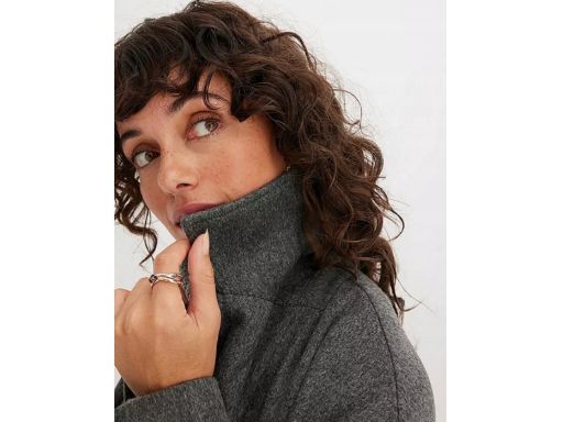 B.P.C płaszcz dwurzędowy prosty szary oversize damski 38.