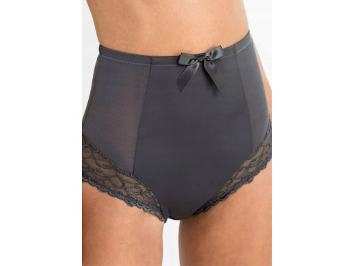 B.P.C. majtki figi panty shape antracytowe z koronką ^48