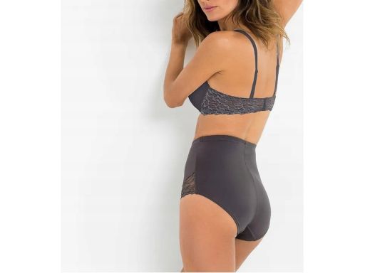 B.P.C. majtki figi panty shape antracytowe z koronką ^48
