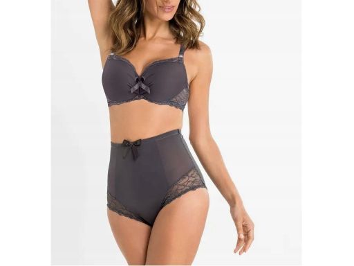B.P.C. majtki figi panty shape antracytowe z koronką ^48