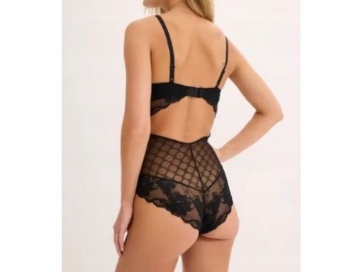 oxB.P.C body czarne koronkowe usztywniane miseczki z fiszbinami r.85C